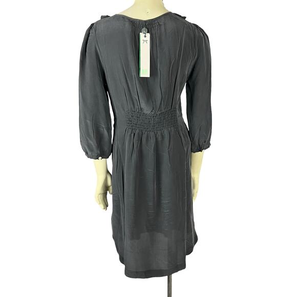 Dept. Silk Black silk dress new NWT size large - Picture 7 of 11